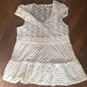 Large Cream colored blouse